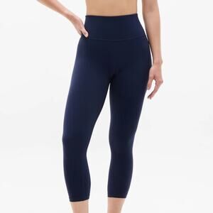 Athleta Elation Ultra High Rise Capri Leggings Womens S Navy Blue Athleisure